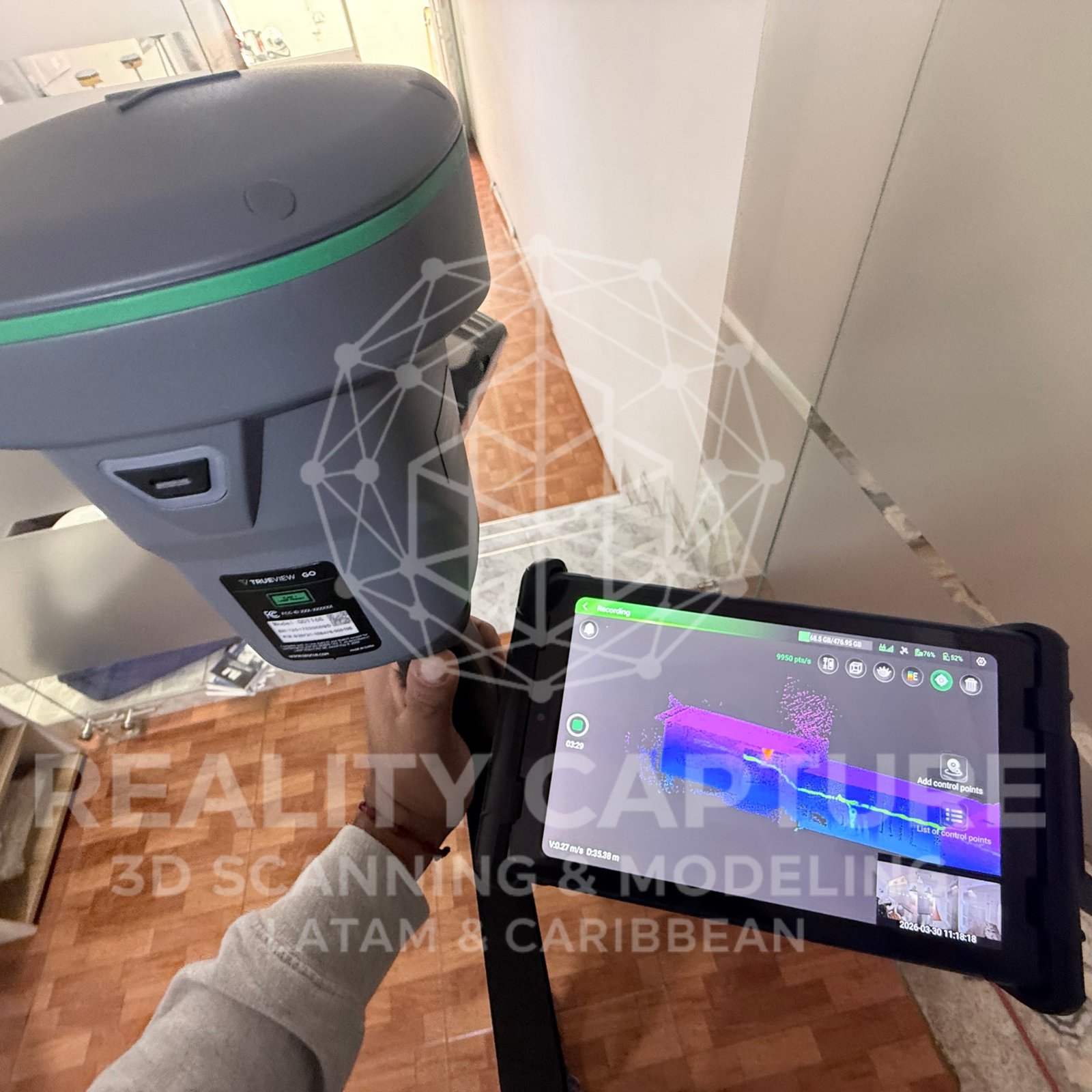 Captura de topografía SLAM en un corredor vial